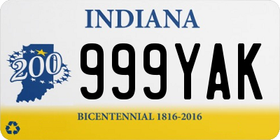 IN license plate 999YAK