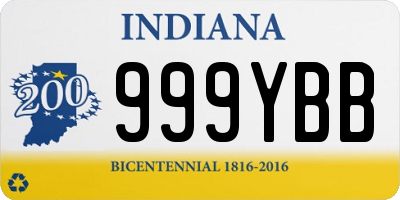 IN license plate 999YBB