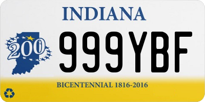 IN license plate 999YBF