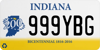 IN license plate 999YBG