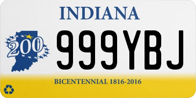 IN license plate 999YBJ