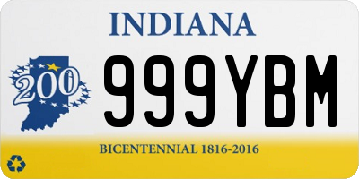 IN license plate 999YBM