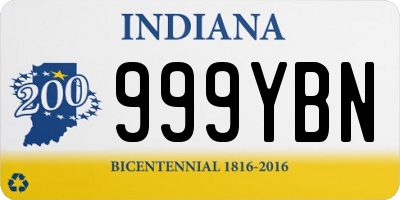 IN license plate 999YBN