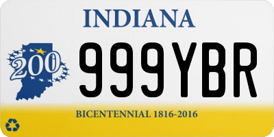 IN license plate 999YBR
