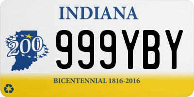 IN license plate 999YBY