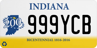 IN license plate 999YCB