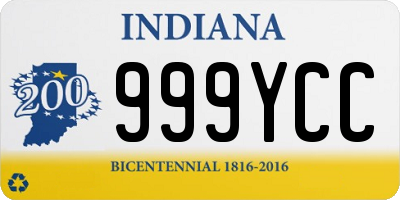 IN license plate 999YCC