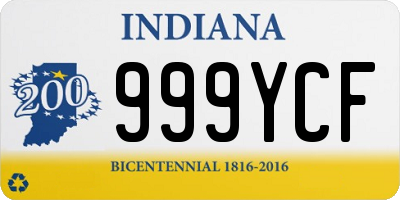 IN license plate 999YCF