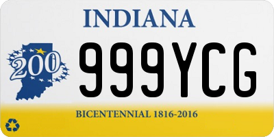 IN license plate 999YCG