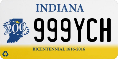 IN license plate 999YCH