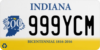 IN license plate 999YCM