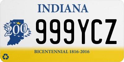 IN license plate 999YCZ