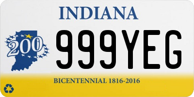 IN license plate 999YEG