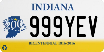 IN license plate 999YEV