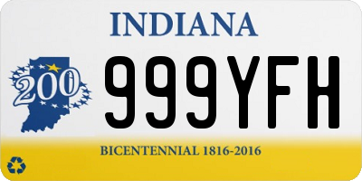 IN license plate 999YFH