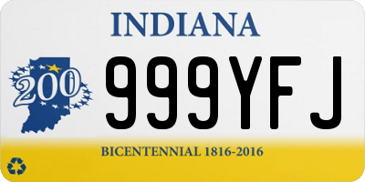 IN license plate 999YFJ