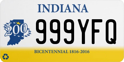 IN license plate 999YFQ