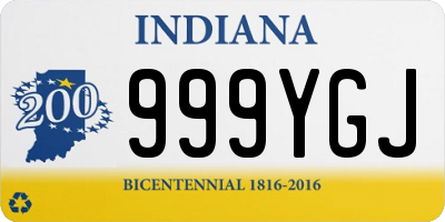 IN license plate 999YGJ