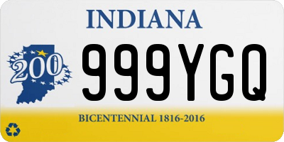 IN license plate 999YGQ