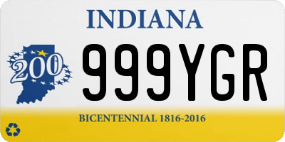 IN license plate 999YGR