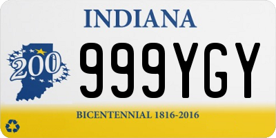 IN license plate 999YGY