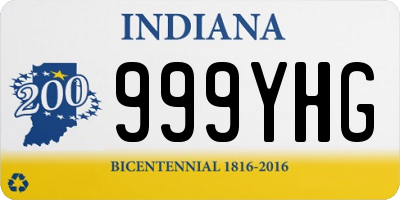 IN license plate 999YHG