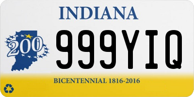 IN license plate 999YIQ