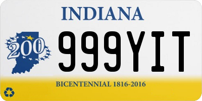 IN license plate 999YIT