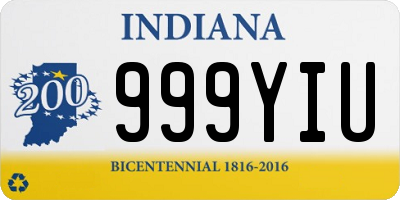 IN license plate 999YIU