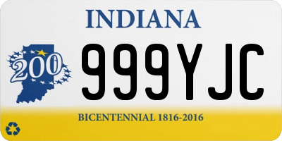 IN license plate 999YJC