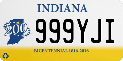 IN license plate 999YJI