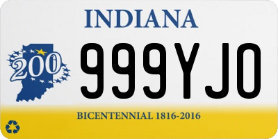 IN license plate 999YJO