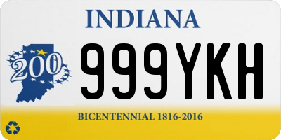 IN license plate 999YKH