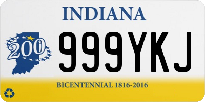 IN license plate 999YKJ