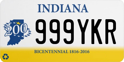 IN license plate 999YKR