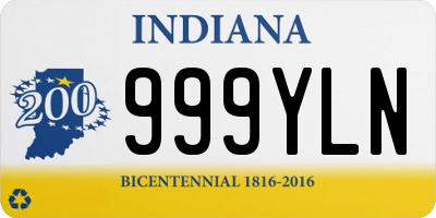 IN license plate 999YLN