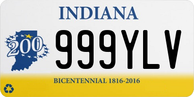 IN license plate 999YLV