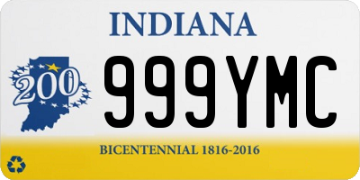 IN license plate 999YMC