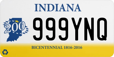 IN license plate 999YNQ