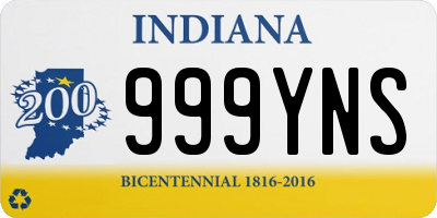 IN license plate 999YNS