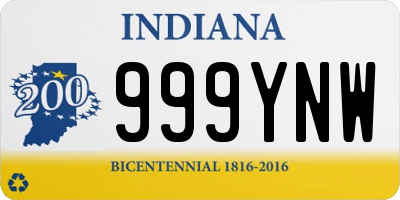 IN license plate 999YNW