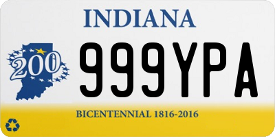 IN license plate 999YPA