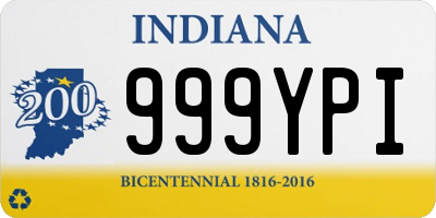 IN license plate 999YPI