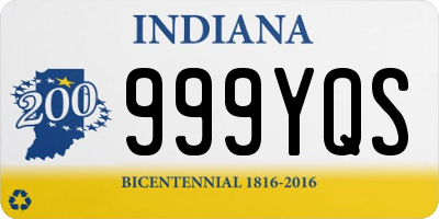 IN license plate 999YQS