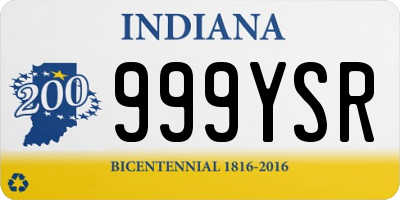 IN license plate 999YSR