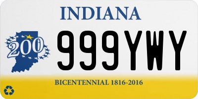 IN license plate 999YWY