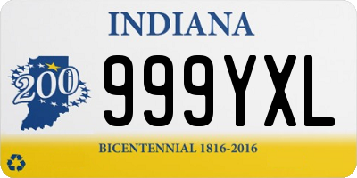 IN license plate 999YXL