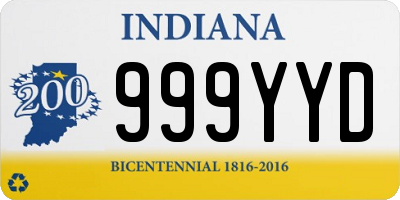 IN license plate 999YYD