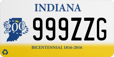 IN license plate 999ZZG