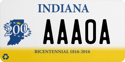 IN license plate AAA0A